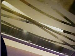 Mexican amateur babe washes tight ass in bathroom.