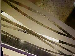 Mexican amateur babe washes tight ass in bathroom.