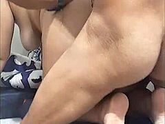 My friend brought a virgin guy over, so Belan and I broke him in!