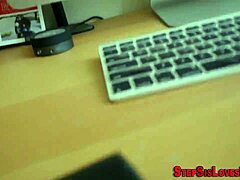 Blonde amateur teen devours stepbrother’s huge cock doggy style