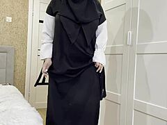 uhh, my hot arab stepmom in stockings is givin’ me instructions... so hot
