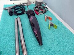 Can a Mature Milf Handle German Electric Shock in Her Pee Hole While Drinking Piss?