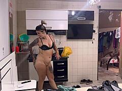 pintora gets drilled hard in ass and pussy while painting. house painter unloads inside her wet holes.