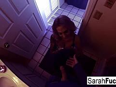 yo, wanna see sarah jessie suck cock in the bathroom or what?