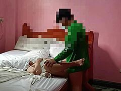 Hot Asian chubby pregnant mom getting screwed in her bedroom
