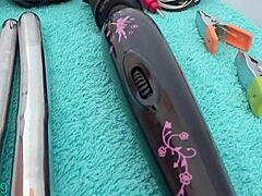 Can a Mature Milf Handle German Electric Shock in Her Pee Hole While Drinking Piss?