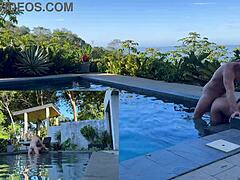 Outdoor Anal and Blowjob with Exotic Girlfriend in Costa Rica. Poolside Action Gets Rough!