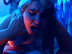 Lesbian strap-on play with foot tickling and toe sucking