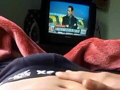 joven latina wakes up horny and masturbates in bed. she starts her day with another solo.