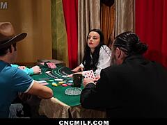 Wow! Hot Croupier Payton Preslee Freeused at Freeuse Casino! Watch CNCMilf Action!
