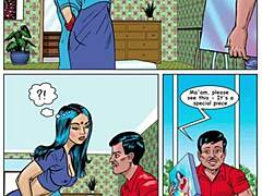 Savita Bhabhi dominates bra salesman in steamy encounter