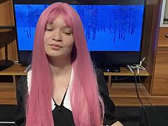 Step Sister Shows Off New Student Uniform with Impressive Blowjob Skills