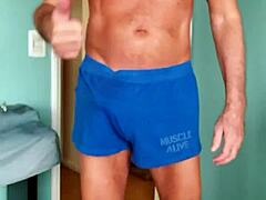 I can’t stop loving my muscle shorts at home. That soft cotton on my thick dad bod feels unreal.