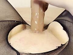 Morning Heat: Intense Fuck with a Big Dildo for Wild Pleasure. Wet Pussy Gets Pounded Hard!
