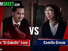 Master debater leads risky girls into wild threesome action.