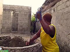 yo, a stranger helped with water, and she repaid with outdoor action!