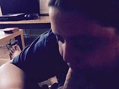 submissive girlfriend sucks me dry and cleans my cock with her face