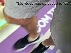 hey, why’s your wife flashing with no panties in public? are you cool with her showing off on the street?