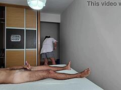uhh, jerking off front of hotel cleaning lady!
