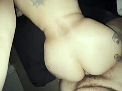 Oiling up her juicy ass for intense creampie