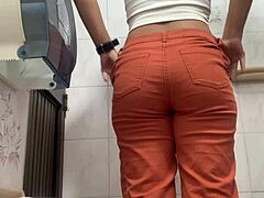 Latina Babes Caught Peeing in Public Bathrooms on Hidden Camera Footage
