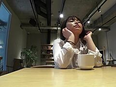 Secret Affair with Stunning Japanese Office Lady in Hidden Corner at Work.