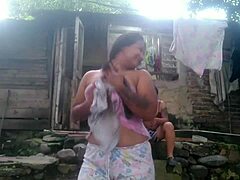 My hermanastra sniffs my underwear with weird fetish obsession. It’s a wild latina thing!