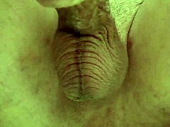 dude, this huge tattooed cock cums from anal fisting