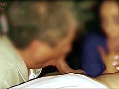 Humiliating the cuckold husband while Latina wife gets pounded hard. Big ass milf dominates the scene.