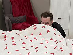seeing a guy in bed was a shock but turned into a steamy surprise