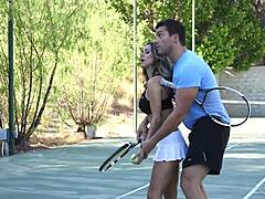 Super hot threesome with intense double ass penetration action.