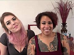 Desperate big tit babes get tight pussies smashed in raw casting.