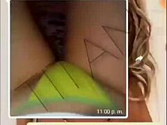 Great Angle to Enjoy a Handjob from Beautiful Hands with Sexy Green Nails