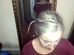 Naughty Sister-in-Law Sucks Cock Until She Gets Creamy Cum in Mouth