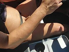 Wow! Jerking Off While Driving with My Ass Out!
