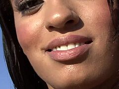 Ebony Cleopatra dominates with wet pussy in hardcore interracial quickie