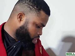 Corporate sex scene with intense ebony action in the office