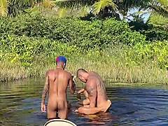 brazilian wife fucked bare by another guy while husband cries