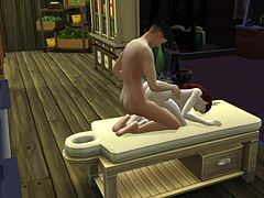 Sims 4 massage turns into a wild fuck session, you know!