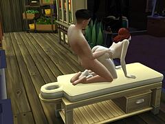 Sims 4 massage turns into a wild fuck session, you know!