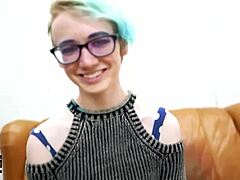 Exotic Nerdy Coed Raven Gets Wet Pussy Fingered and Tight Ass Fucked Hard