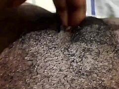 wet black pussy play in homemade vid, so hot!