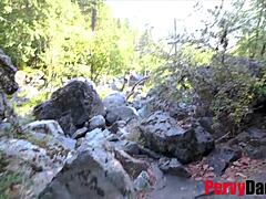 Step Daughter Skips Hike for Hard Outdoor Fucking