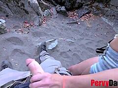 Step Daughter Skips Hike for Hard Outdoor Fucking
