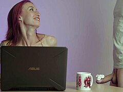 i was on my laptop until stepbrother teased with his cock