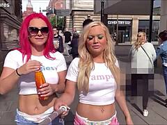 Jessica Morgan and Roxi Keogh flash nappies publicly