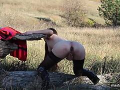 hey, check my outdoor solo play with ass facing the sun, so hot