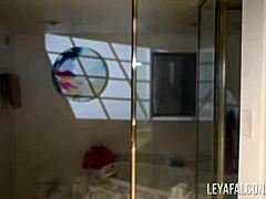 Wow, Watch Deviant Blonde Leya Falcon Lick a Mocha Pussy at Party!