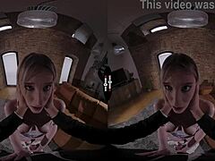 I’m overwhelmed by this VR wedding night with a stunning blonde.