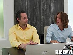 Punishing the boss with Axel and Brad. Their intense revenge on Jordan hits hard with milf action